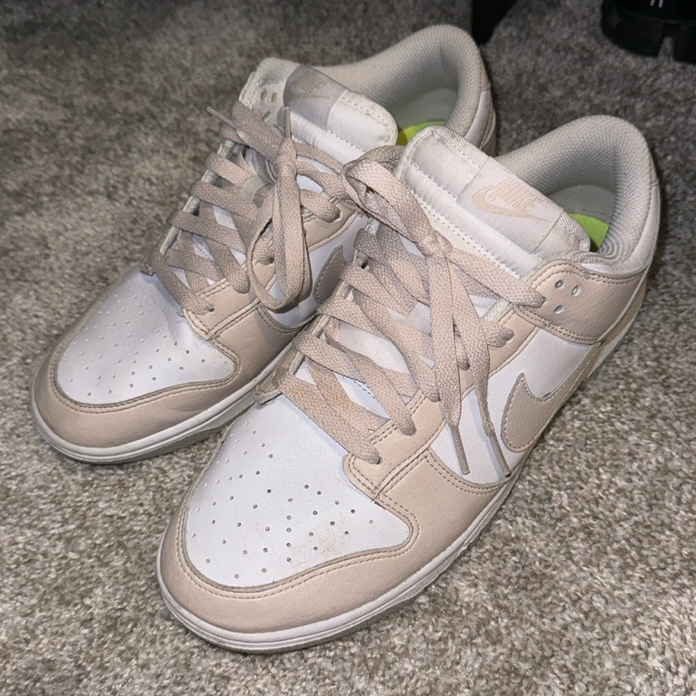 Nike Women's Beige and White Sneakers